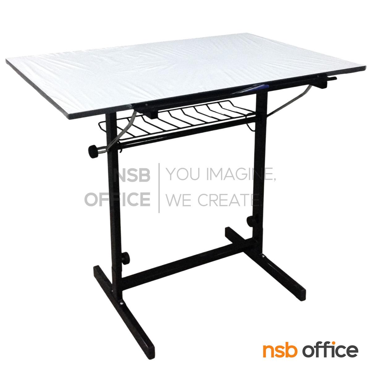 โต๊ะเขียนแบบ 80W*60D*95.3H cm. ปรับองศาได้ มีตะแกรงข้างใต้ รุ่น DT-6080 