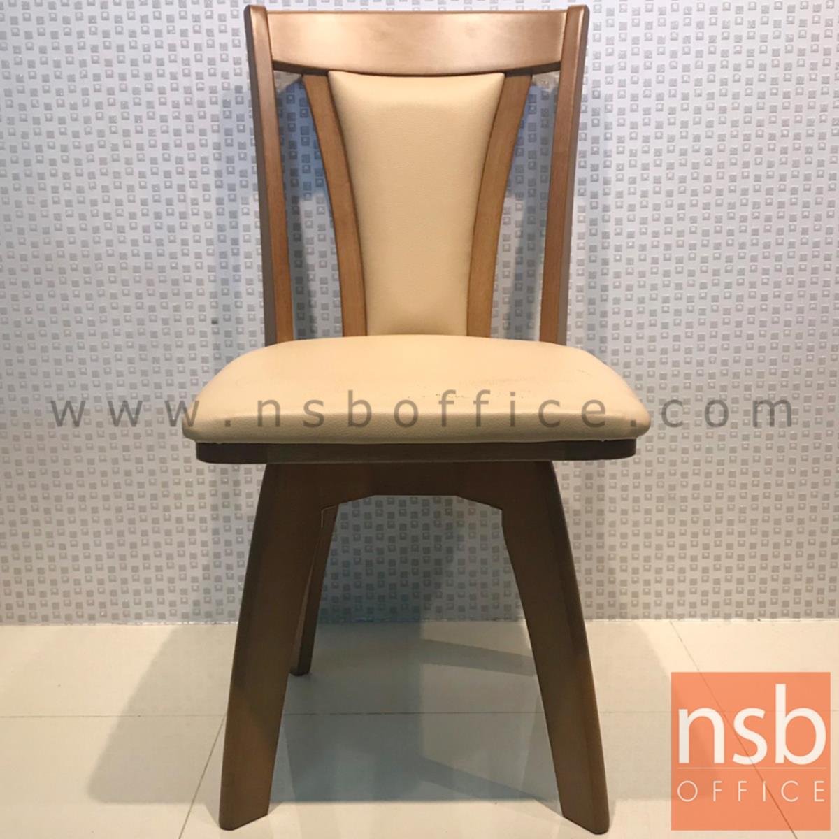 เก้าอี้ไม้ที่นั่งหนังเทียม รุ่น NSB-42 ขนาด 42W cm. 