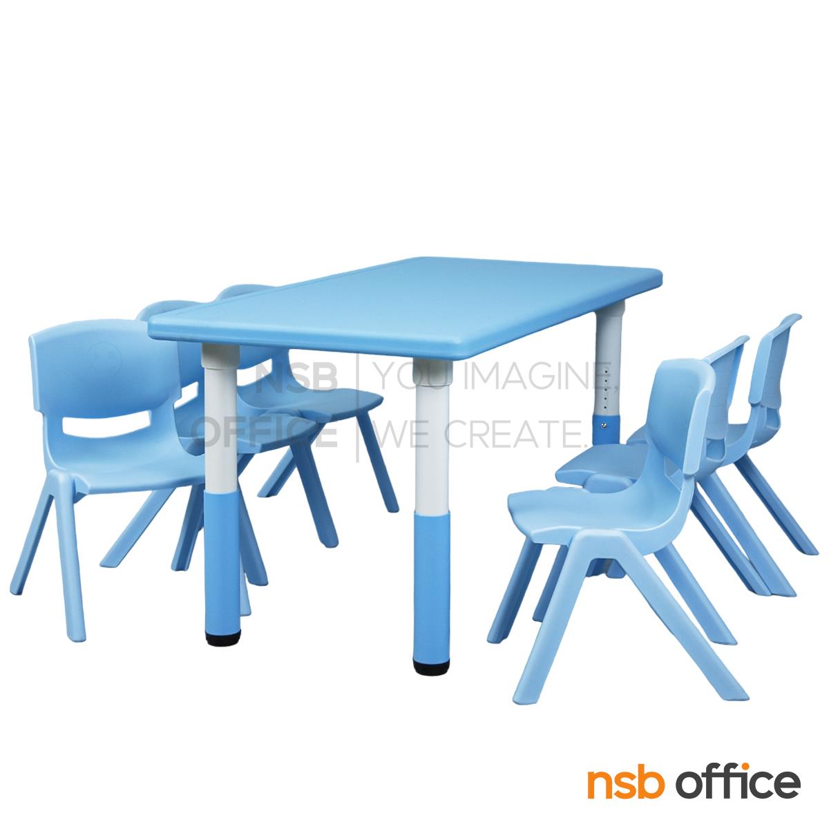 A17A104:ชุดโต๊ะและเก้าอี้นักเรียนสีสัน รุ่น Viva (วีว่า)  (โต๊ะ 1 + เก้าอี้ 6) 