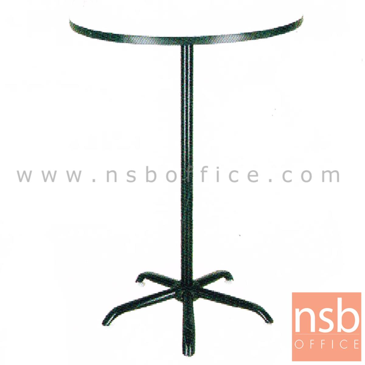 A07A081:โต๊ะคอฟฟี่ช็อป หน้าโฟเมก้า รุ่น Swindon (สวินดัน) ขนาด 75Di 110H cm. โครงขาเหล็ก 5 แฉกสีดำ