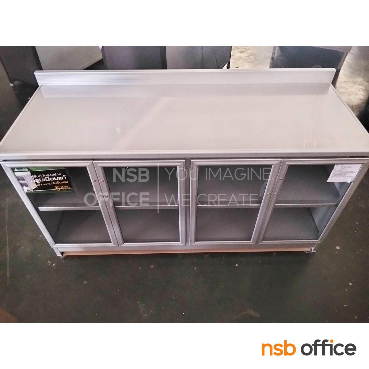 ตู้ครัวอลูมิเนียมหน้าบานกระจกใส รุ่น Sheara (เชียร่า) ขนาด 152W , 198W cm. 