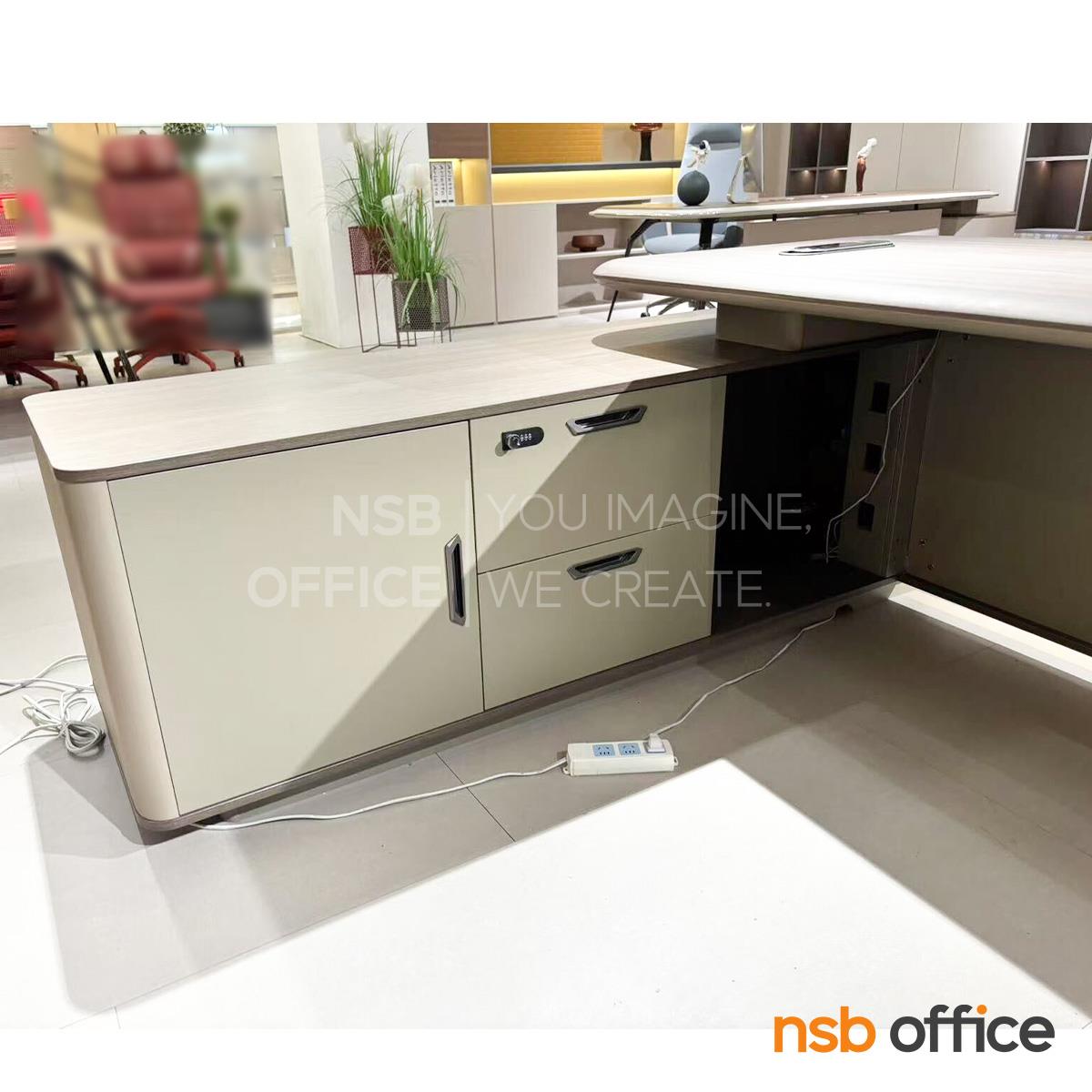 โต๊ะทำงานผู้บริหารตัวแอล รุ่น Madison (เมดิสัน) ขนาด 240W cm.  
