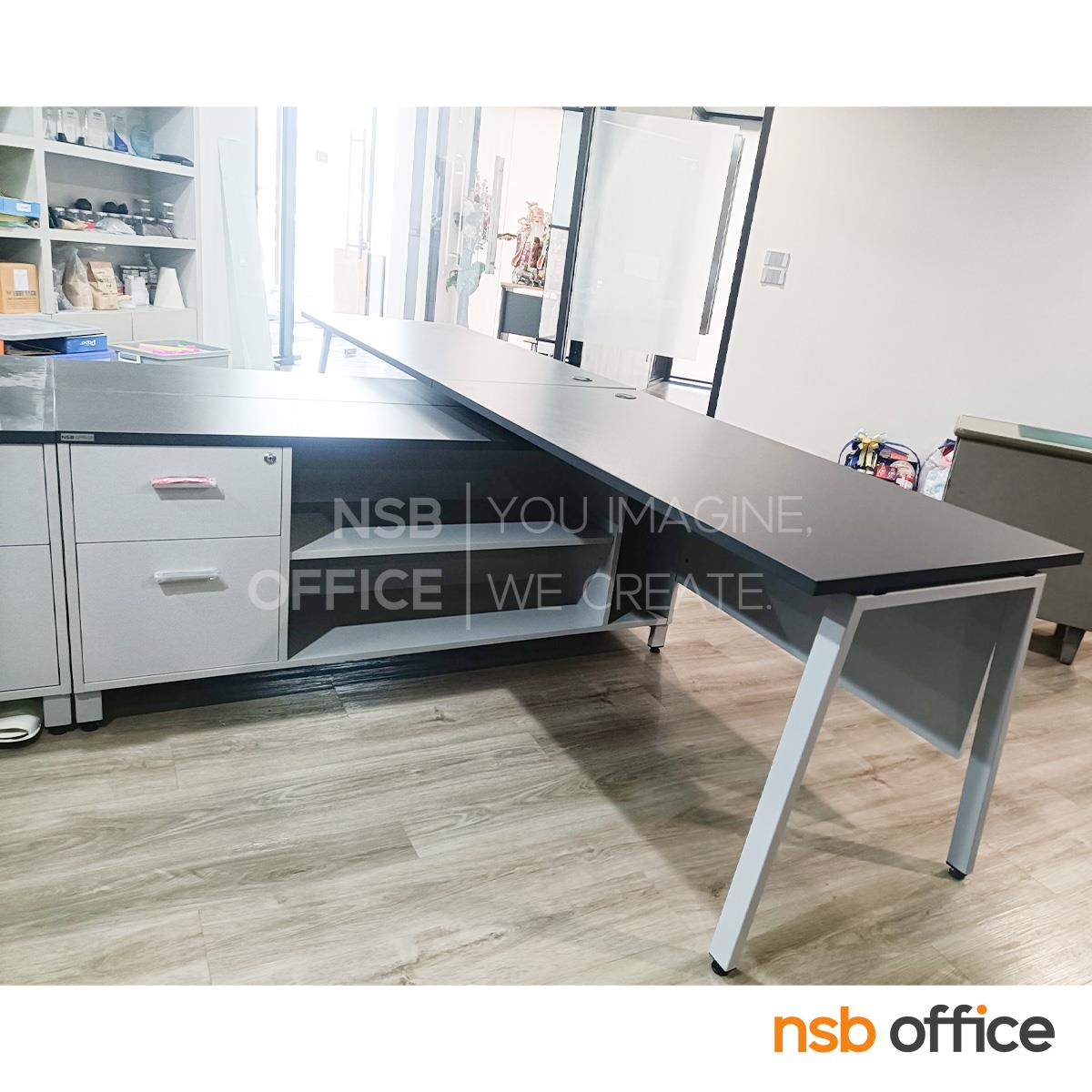 โต๊ะทำงานตัวแอล รุ่น Thorax (ทอแรกช์) ขนาด 150W cm. ขาเหล็ก