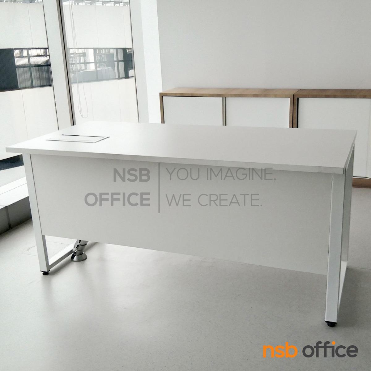 โต๊ะทำงานขาเหล็ก  รุ่น Moschino II (มอสคิโน่ 2) รุ่นแผ่น top ยื่นหน้า 