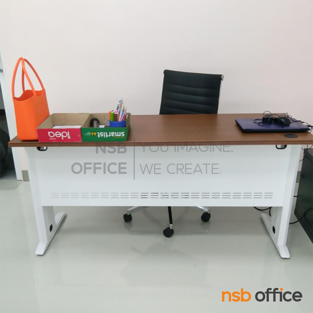 โต๊ะทำงาน รุ่น Rosie (โรซี่) ขนาด 120W ,160W cm.  สีซีบราโน่-ขาว