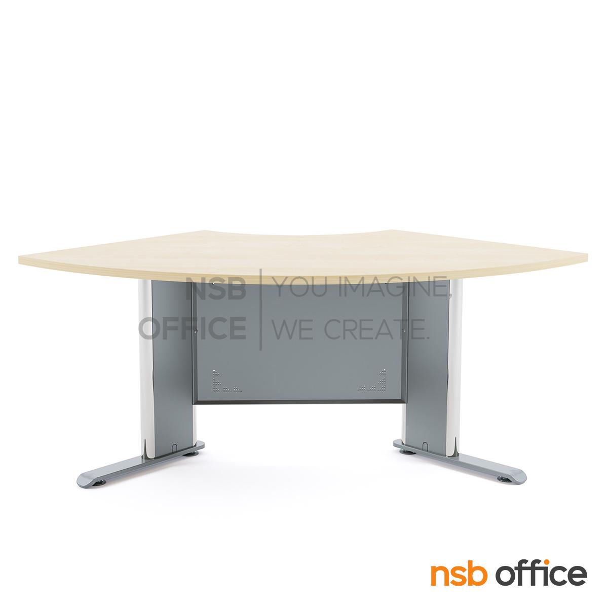 โต๊ะเข้ามุมทรงโค้ง รุ่น Zenthor (เซนธอร์) ขนาด R90 ,R120 cm. เมลามีน โครงเหล็ก