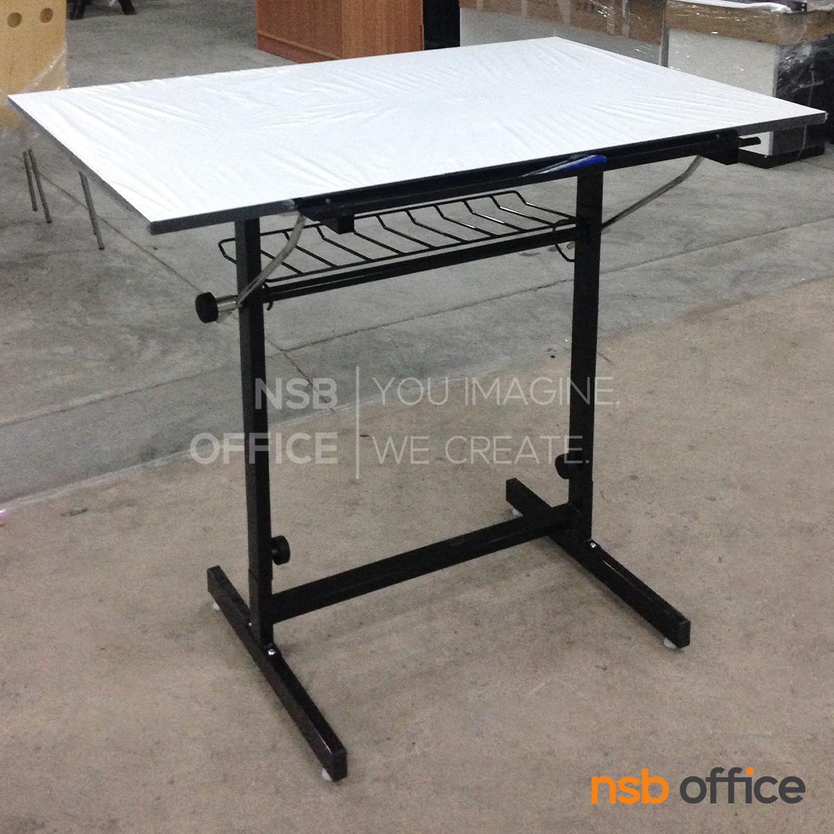 โต๊ะเขียนแบบ 80W*60D*95.3H cm. ปรับองศาได้ มีตะแกรงข้างใต้ รุ่น DT-6080 