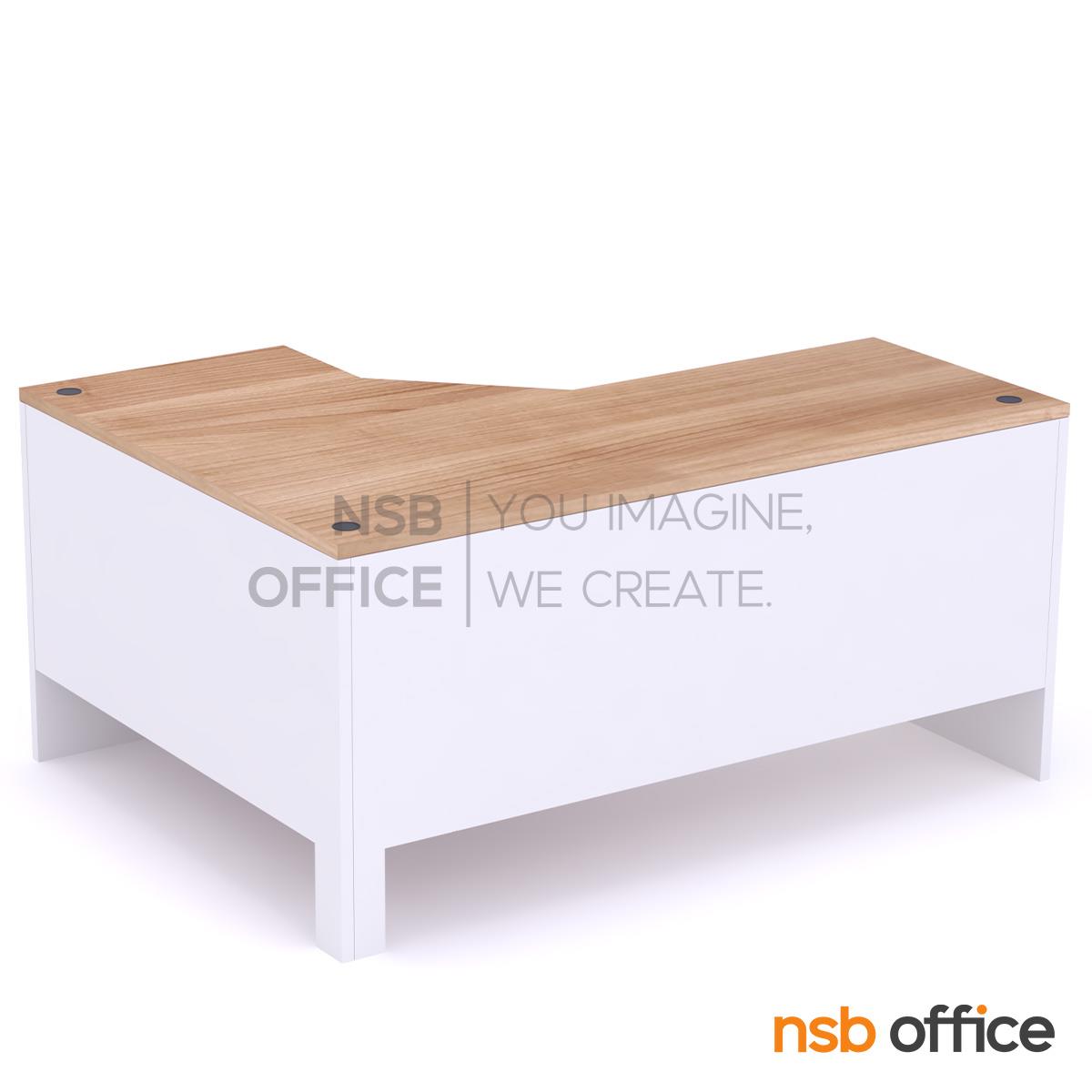 โต๊ะทำงานตัวแอลหน้าโค้งเว้า   รุ่น Simpson (ซิมป์สัน) ขนาด 150W, 165W, 180W cm.  