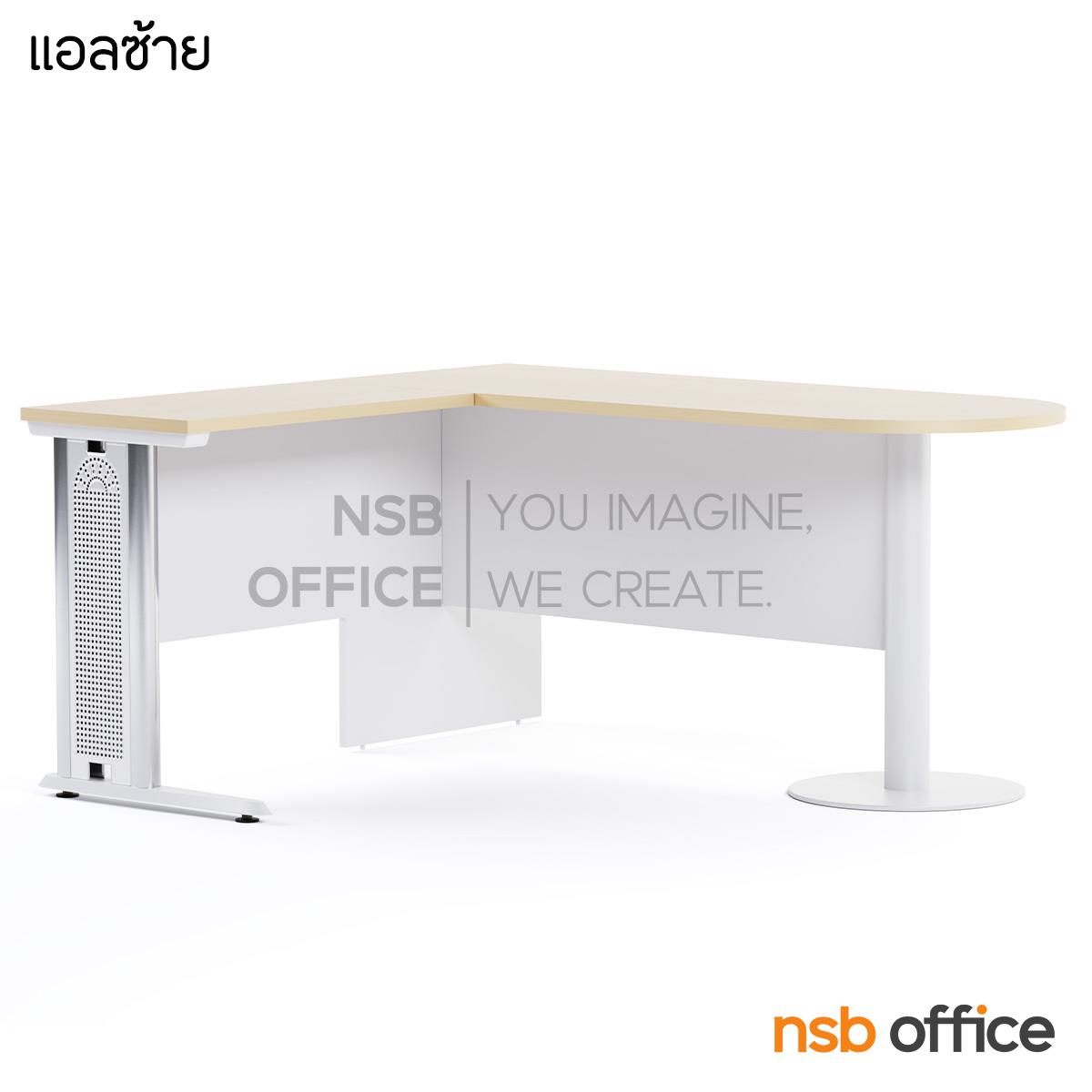 โต๊ะทำงานตัวแอล รุ่น Fenix (ฟีนิกซ์) ขนาด 140W1*160W2 cm.  ขาเหล็ก