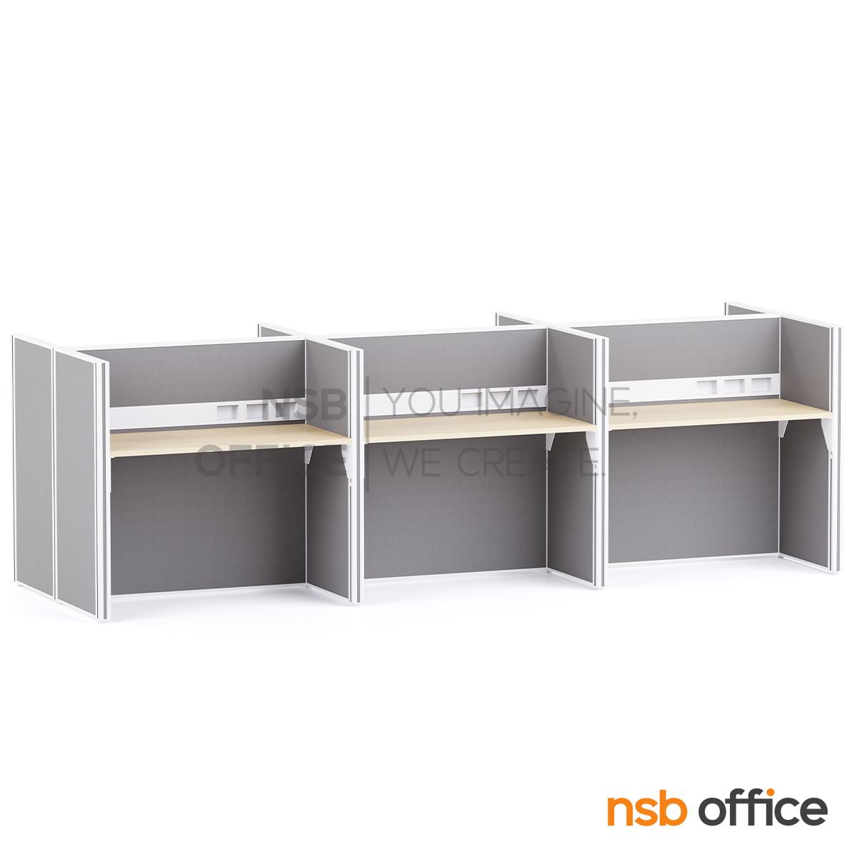 โต๊ะทำงานกลุ่ม รุ่น Ortensia (ออร์เทนเซีย) 4, 6 และ 8 ที่นั่ง พร้อมพาร์ทิชั่นทึบ รางไฟตรงกลาง