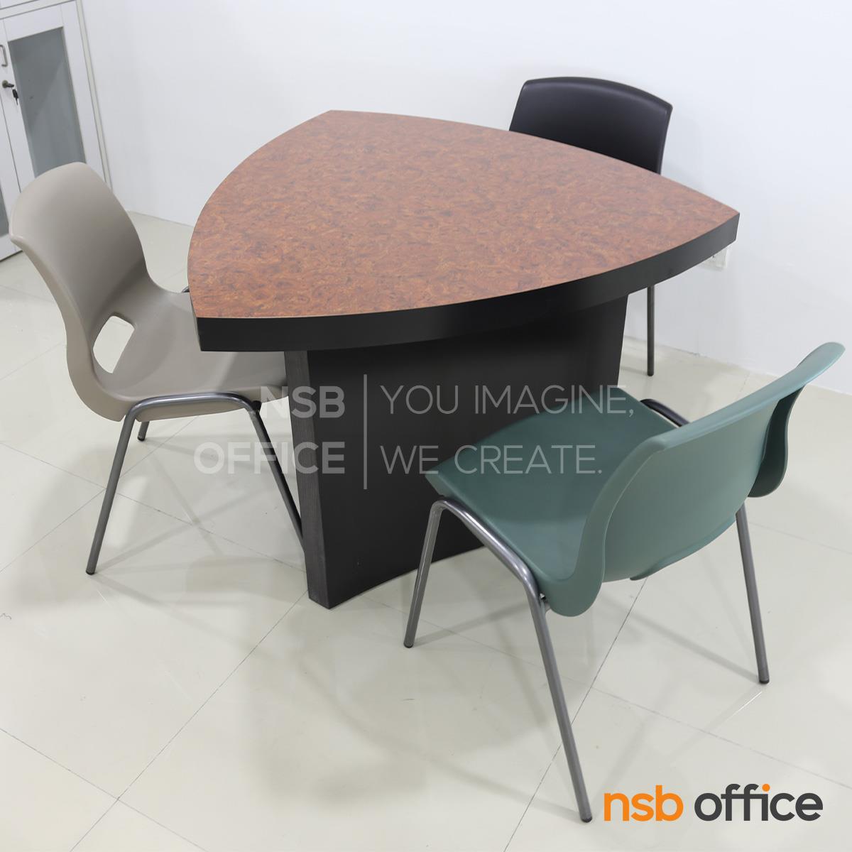 ชุดโต๊ะหน้าท็อปสี่เหลี่ยมทรงหยดน้ำ 3 ที่นั่ง  รุ่น Diorite (ไดออไรต์) ขนาด 97W cm.  พร้อมเก้าอี้โพลี