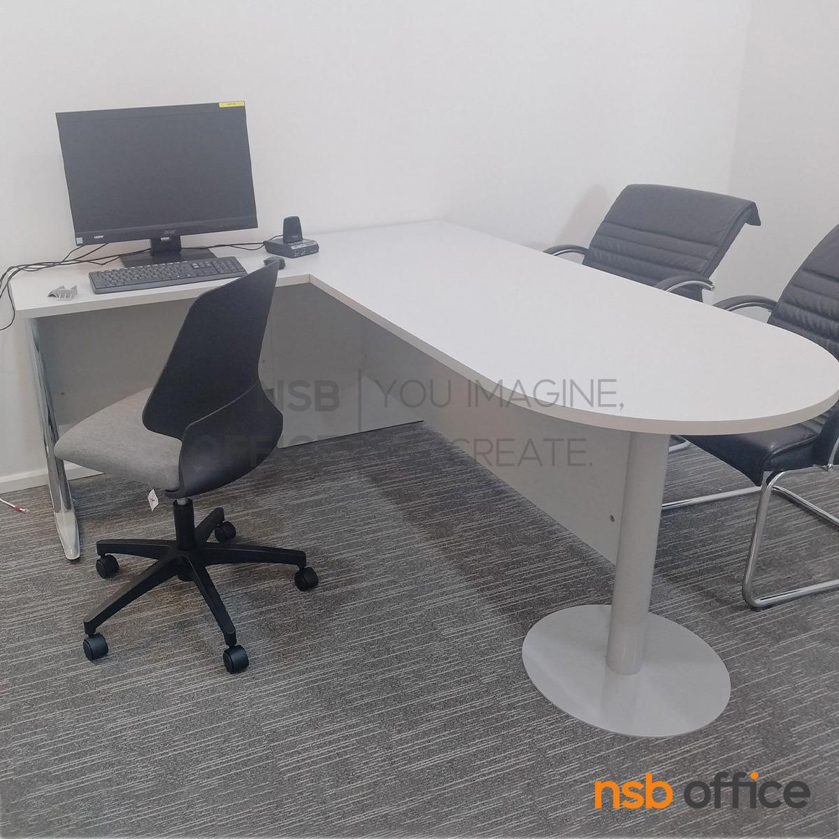 โต๊ะทำงานตัวแอล รุ่น Fenix (ฟีนิกซ์) ขนาด 140W1*160W2 cm.  ขาเหล็ก