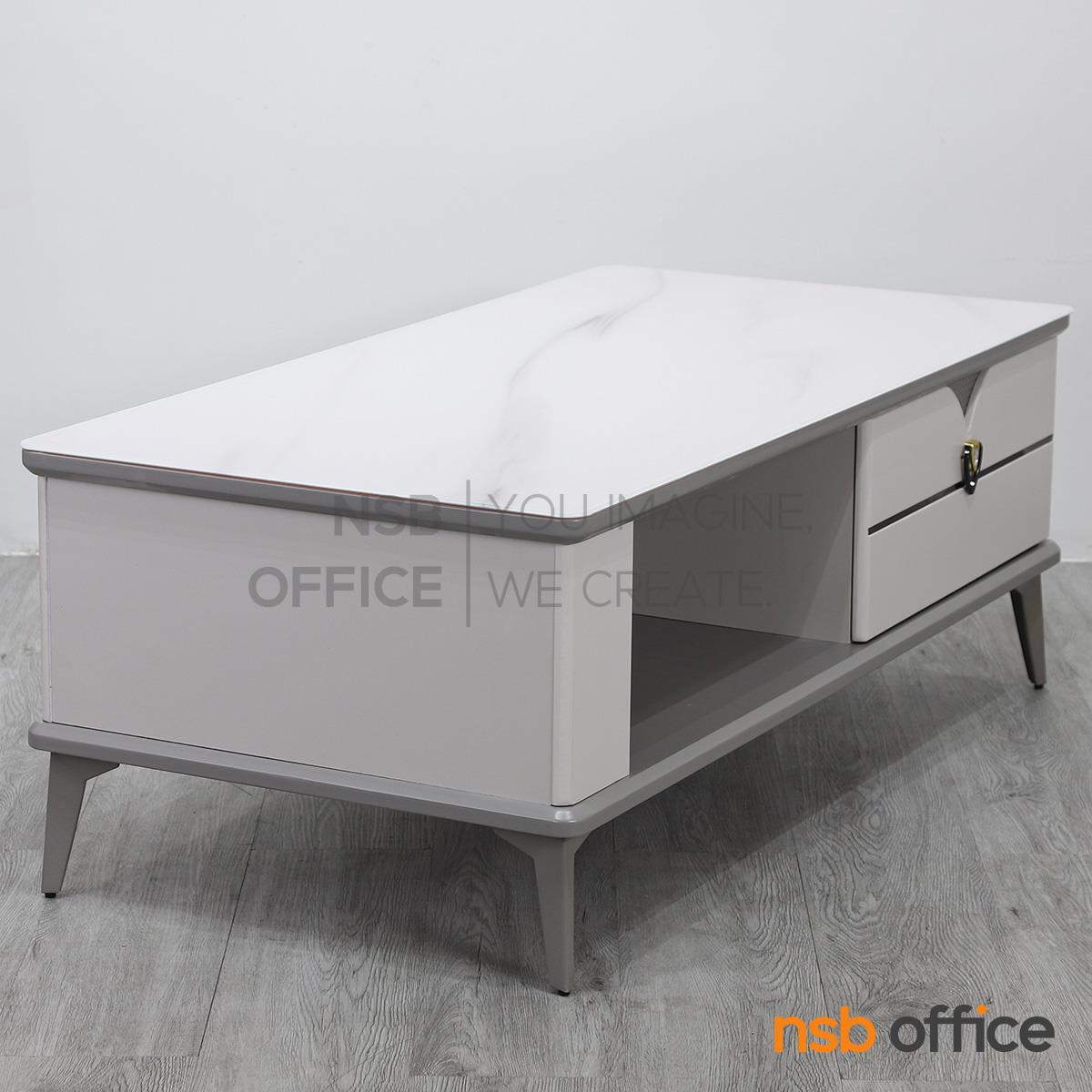 โต๊ะกลางหน้ากระจก รุ่น Allida (อัลลิดา) ขนาด 120W cm. ขาเหล็ก