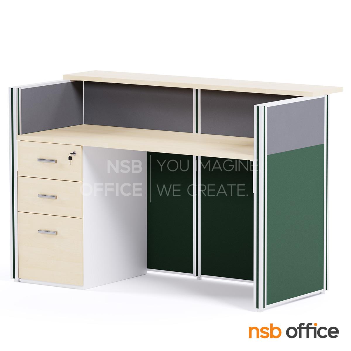 เคาน์เตอร์หน้าตรงสีทูโทน รุ่น Renovia (รีโนเวีย) ขนาด 160W ,180W cm. พร้อมตู้ลิ้นชัก