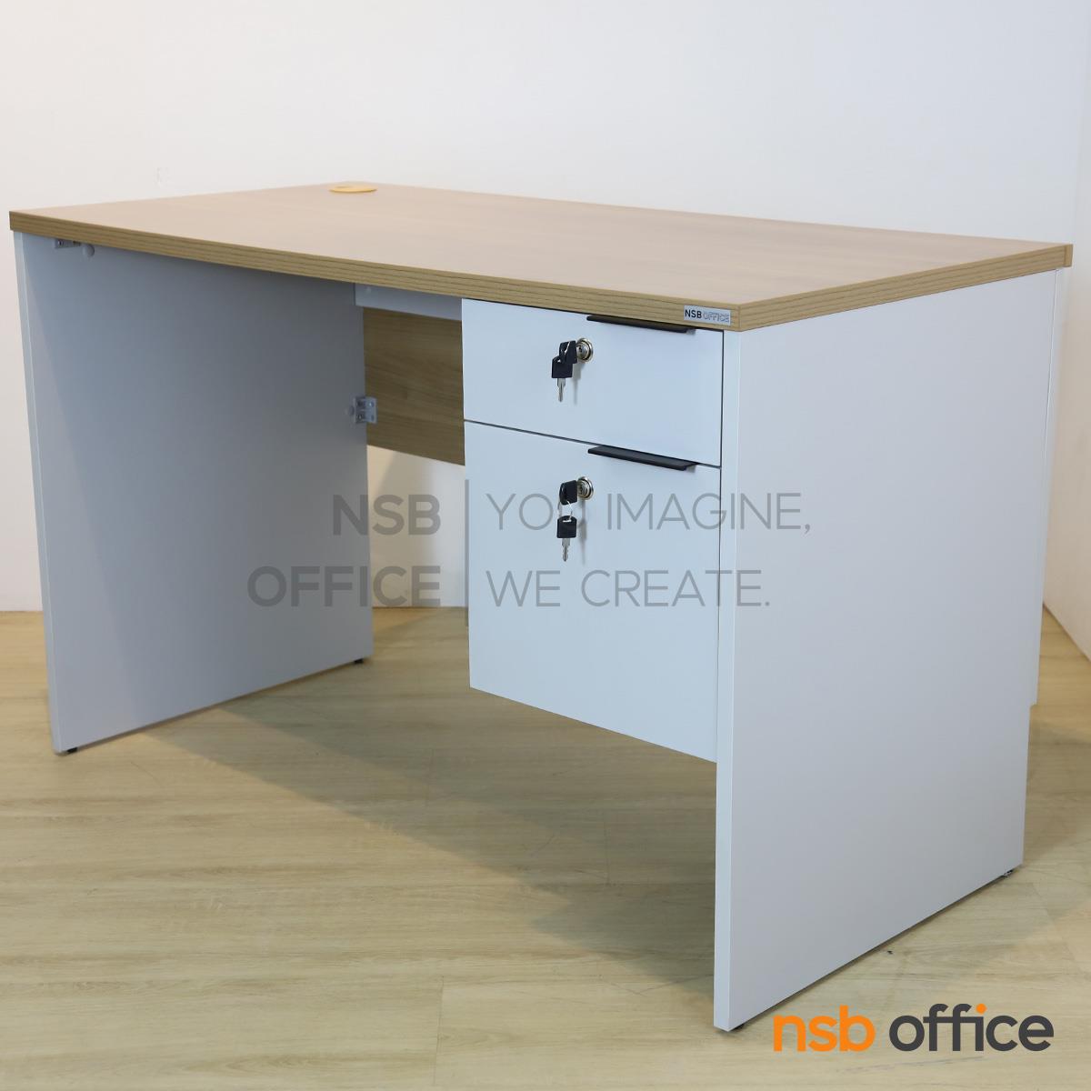 โต๊ะทำงาน 2 ลิ้นชัก รุ่น Sandstone (แซนสโตน) ขนาด 120W cm.  เมลามีน