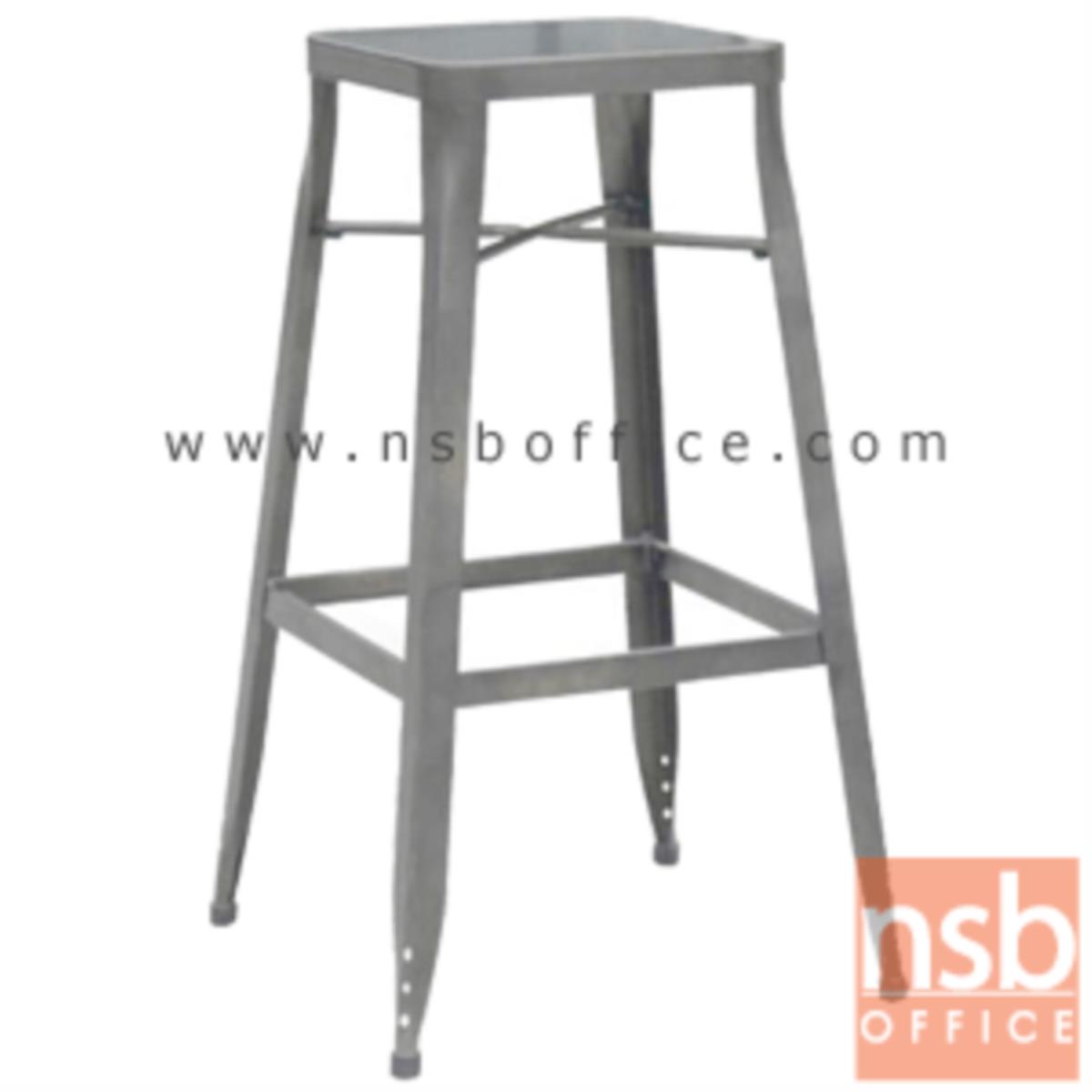 B09A145:เก้าอี้บาร์สูงเหล็ก รุ่น Bewley ขนาด 44W cm. โครงขาเหล็กสีบอนซ์เทา 