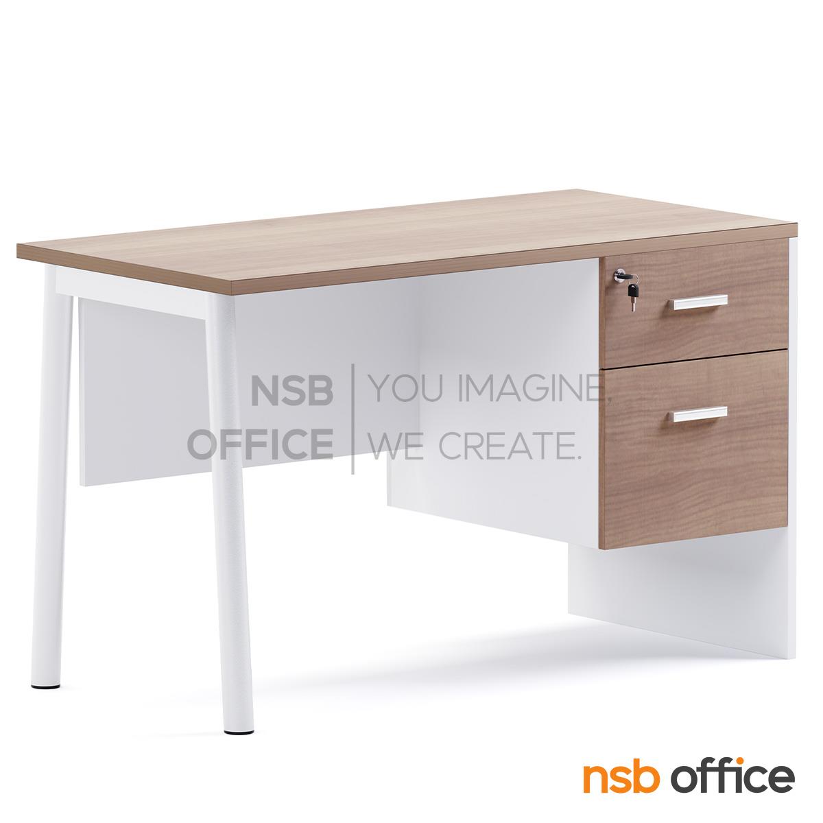 โต๊ะทำงาน 2 ลิ้นชัก รุ่น Anavar (อนาวาร์) ขนาด 120W cm. ขาเหล็ก