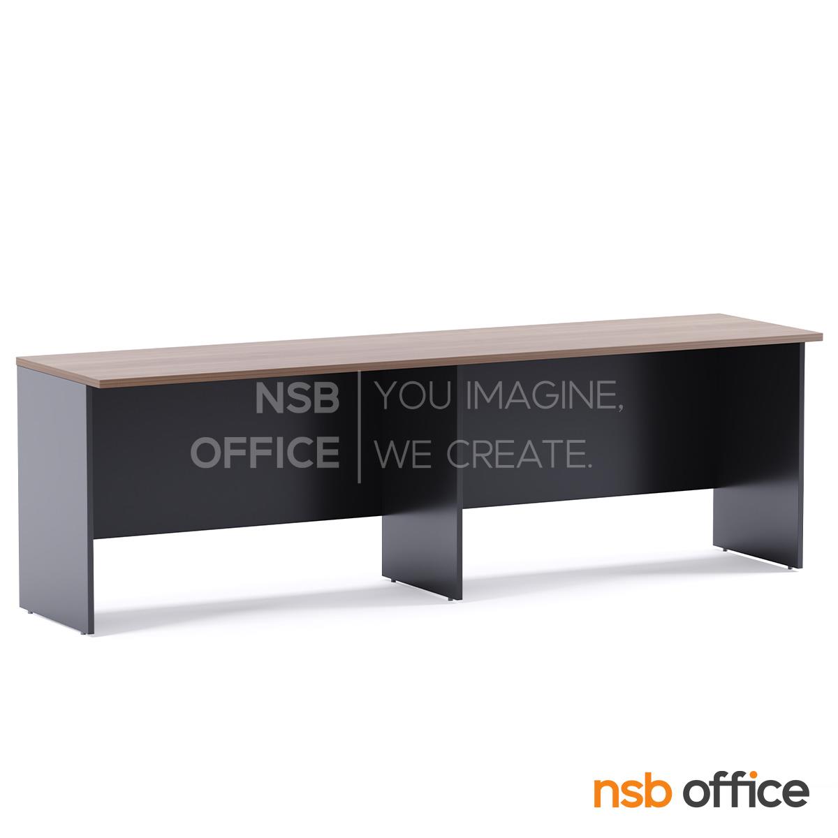 โต๊ะประชุมหน้าตรง 3 ที่นั่ง  ขนาด 240W*60D cm.  Top ยื่น 10 ซม. เมลามีน