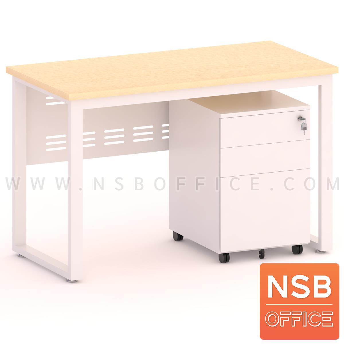 A10A092:โต๊ะทำงาน บังตาเหล็ก รุ่น Aaron (อาร์รอน)  120,150,180W cm พร้อมตู้ลิ้นชักล้อเลื่อน