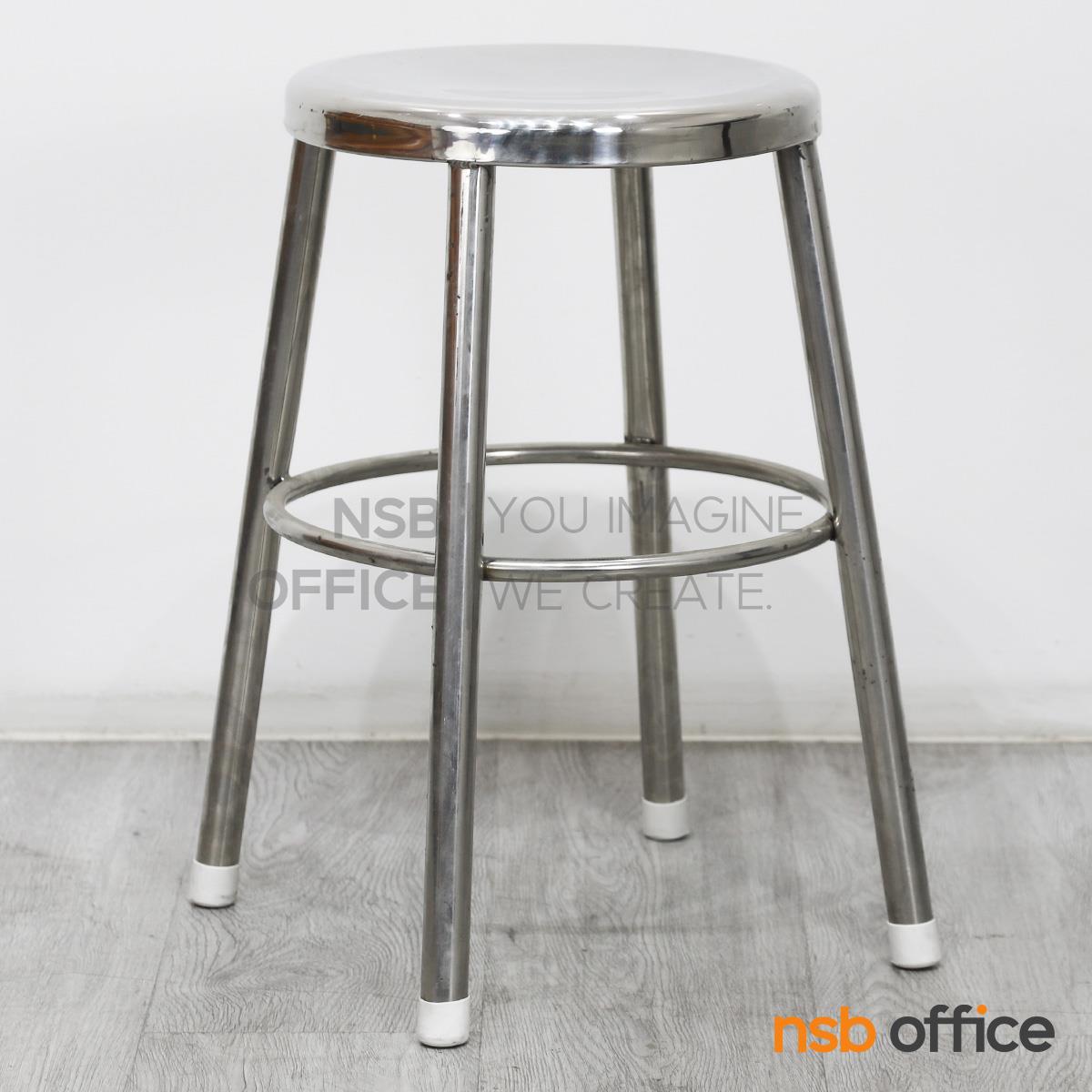 เก้าอี้บาร์สตูลที่นั่งกลม รุ่น NK-STAINLESS-1S  สแตนเลสล้วน