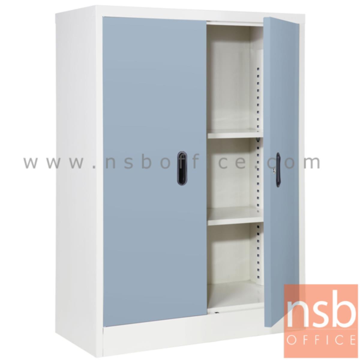 E21A003:ตู้เหล็ก 2 บานเปิด (2 แผ่นชั้น)  BS-2122  88W*40D*122H cm