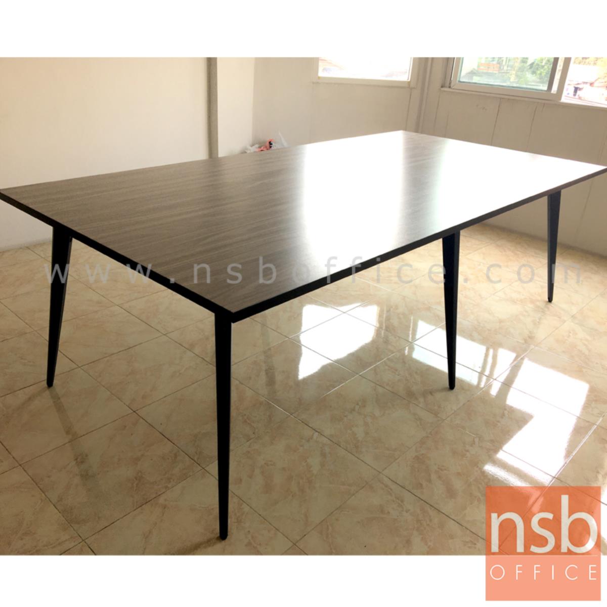 โต๊ะประชุมทรงสี่เหลี่ยม รุ่น SKYLINE ขนาด 240W cm. ขาปลายเรียวหกเหลี่ยม สีเทาฟ้า