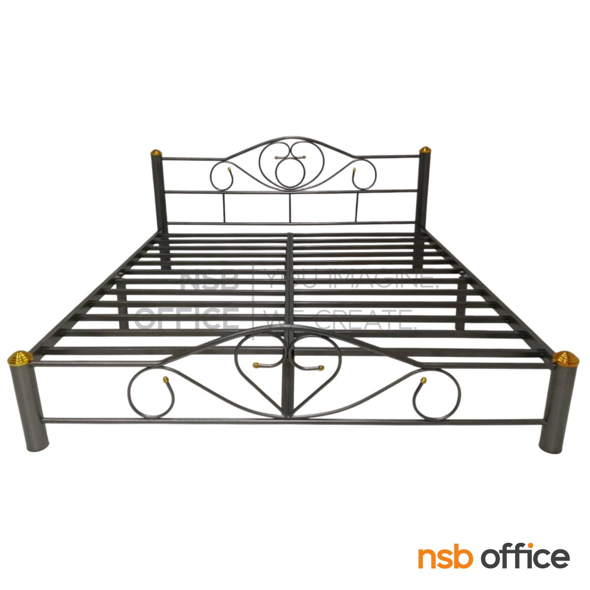 เตียงเหล็ก 6 ฟุต รุ่น Anakin (อนาคิน)  โครงเหล็กสีหินเกร็ด