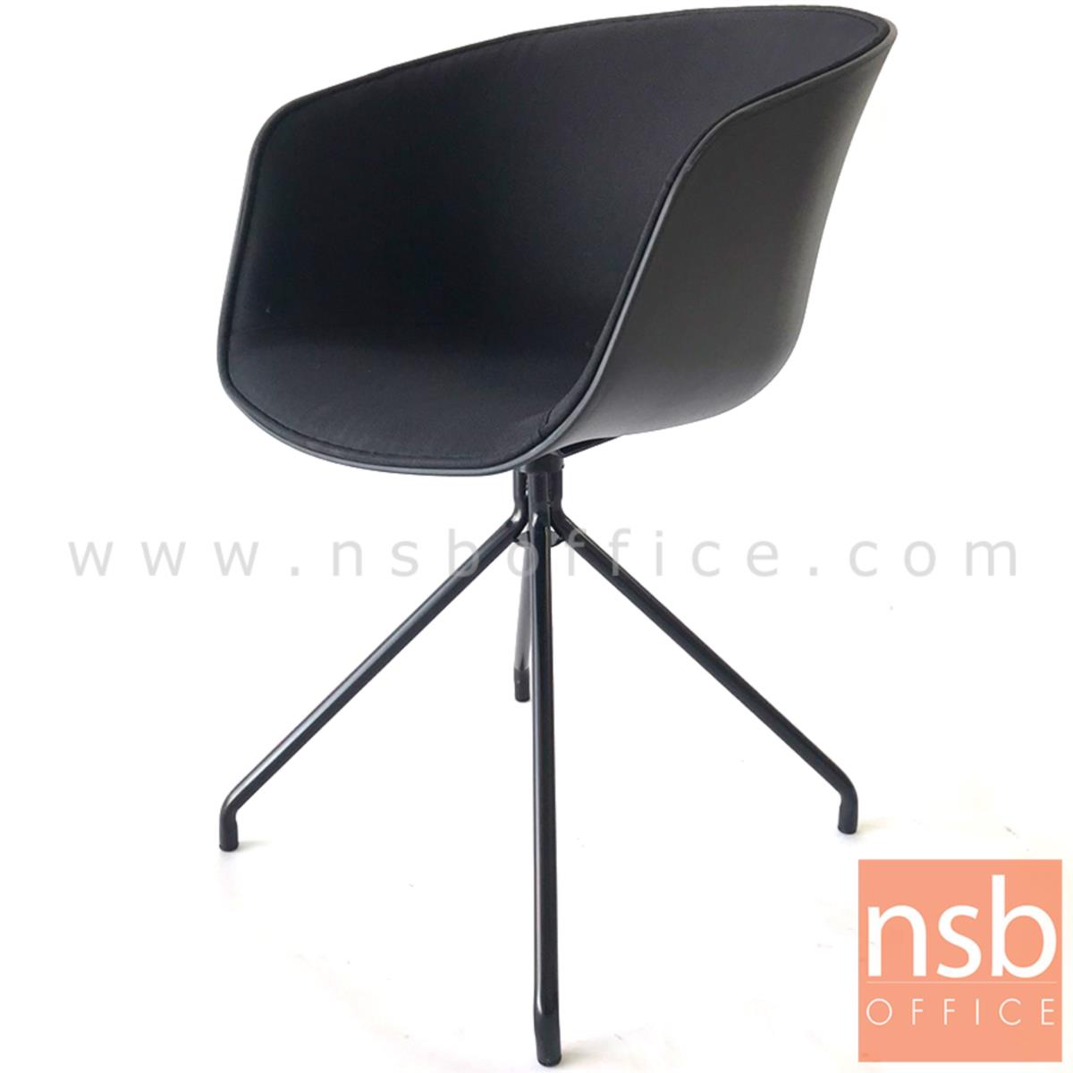 เก้าอี้โพลี่ที่นั่งหุ้มผ้า รุ่น Bonita (โบนิต้า) ขนาด 55W cm. ขาเหล็กดำ