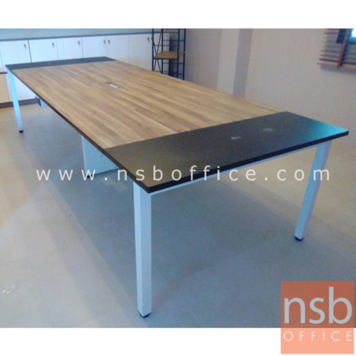 โต๊ะประชุมทรงสี่เหลี่ยม 120D cm. รุ่น CONNEXX-021  ขากลางมีกล่องร้อยสายไฟ