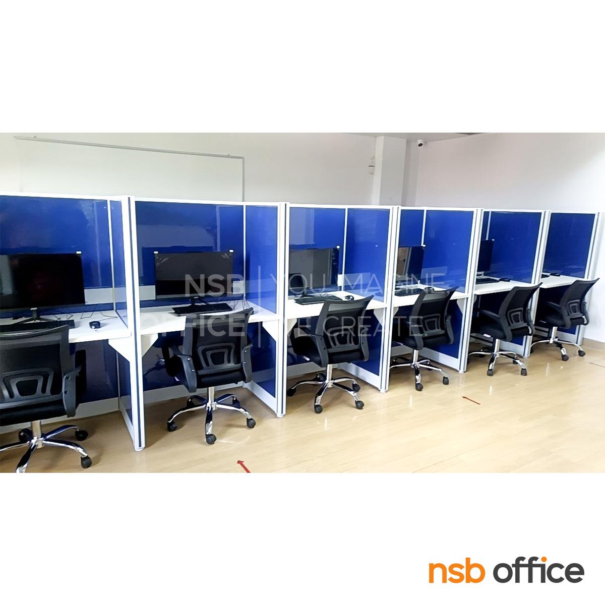 โต๊ะทำงานกลุ่ม รุ่น Octavia (อ็อกทาเวีย) 6 ,8 และ 10 ที่นั่ง พร้อมพาร์ทิชั่นทึบ รางไฟตรงกลาง 