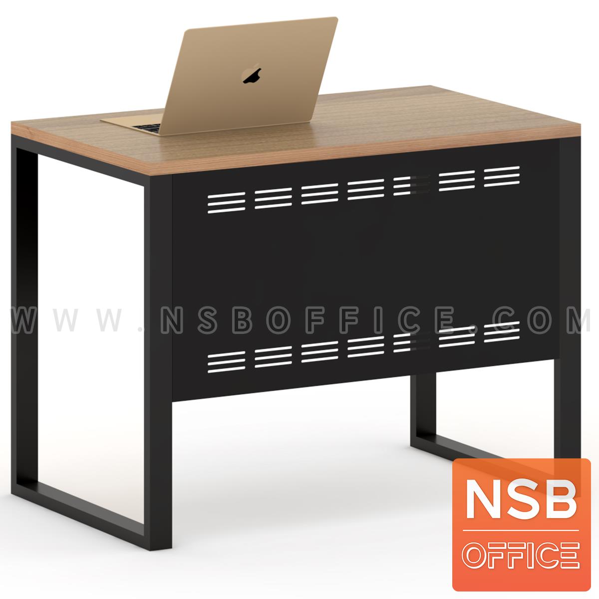A10A090:โต๊ะทำงาน รุ่น Aaron (อาร์รอน) 80,100,120,135,150,180W cm บังตาเหล็ก ขาเหล็กสีดำ