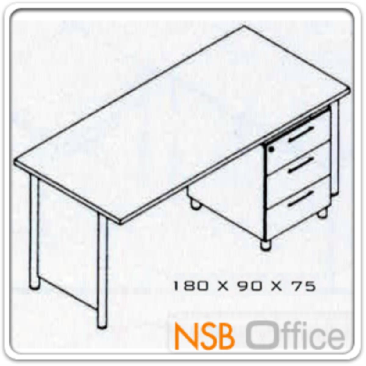 โต๊ะผู้บริหารทรงสี่เหลี่ยม 180W cm.   