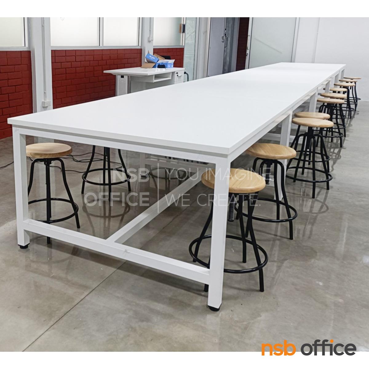 โต๊ะปฏิบัติการหน้าท็อปเมลามีน รุ่น Spectrum (สเปกตรัม) ขนาด 150W*120D cm.  ขาเหล็ก