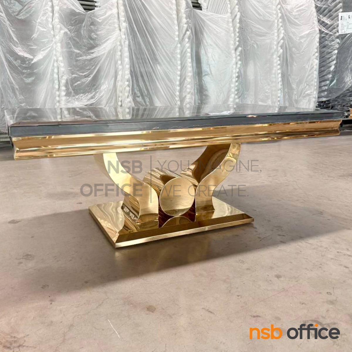 โต๊ะกลางหน้าหิน รุ่น Vintro (วินโทร) ขนาด 120W cm.  โครงขาสแตนเลสสีทอง