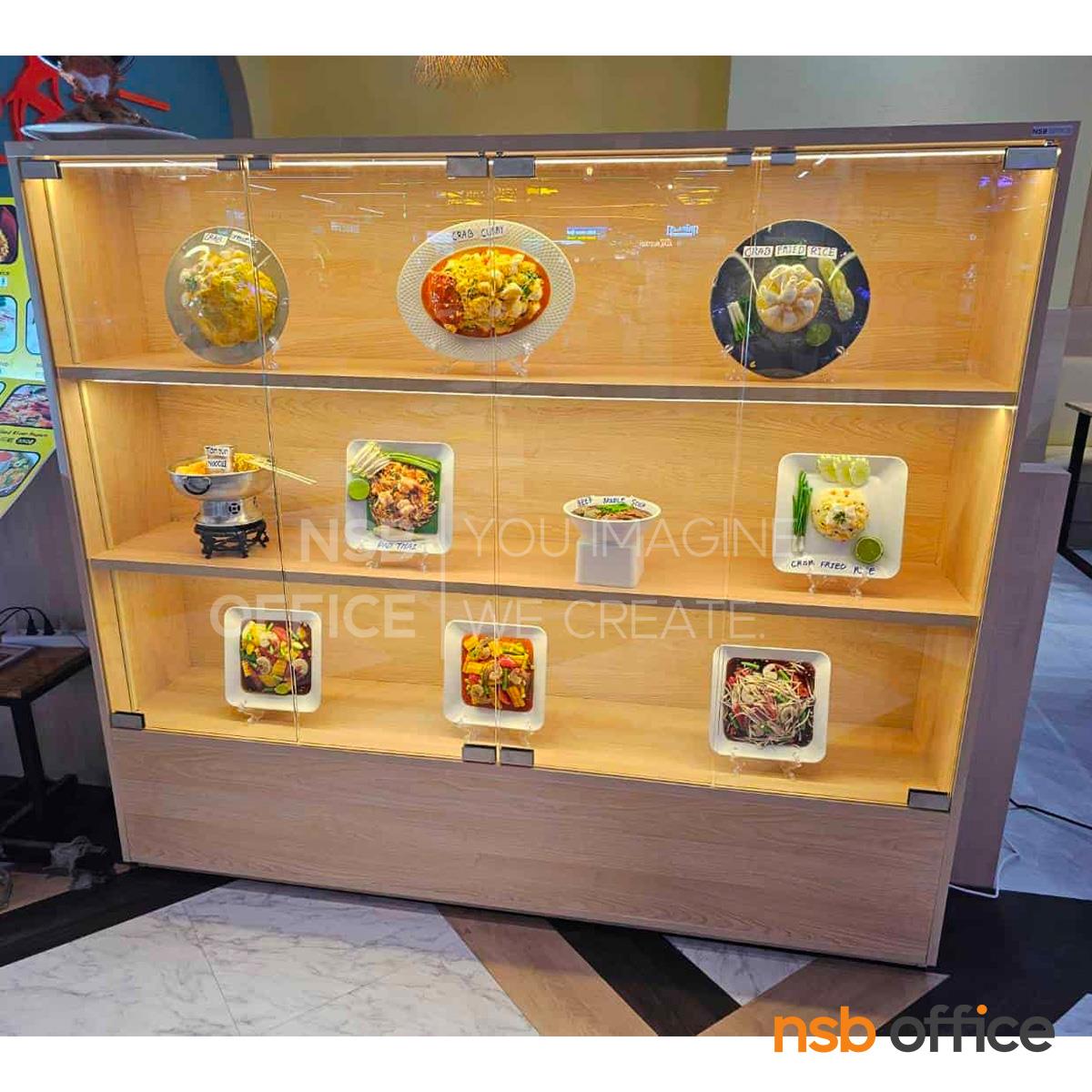 ตู้กระจกโชว์สินค้า รุ่น Thorix (ธอริกซ์) สูง 180W cm.  (ด้านในโล่งตลอด)
