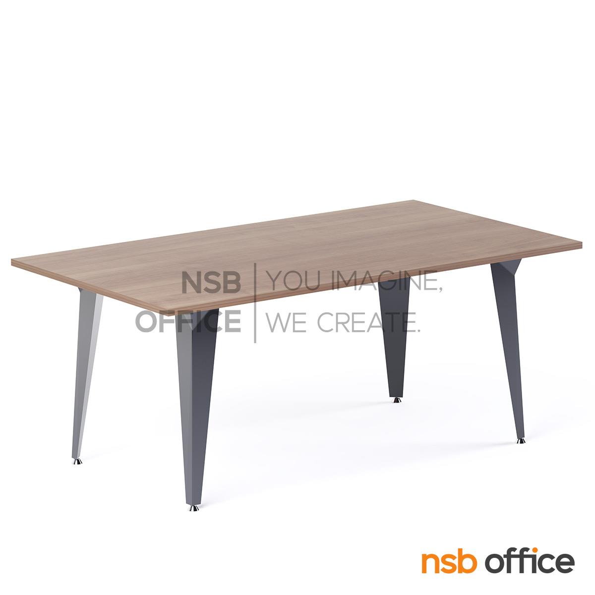 โต๊ะประชุมทรงสี่เหลี่ยม รุ่น Drizzle (ดริซเซิล) ขนาด 180W cm. ขาเหล็กทรงสามเหลี่ยมพีระมิด