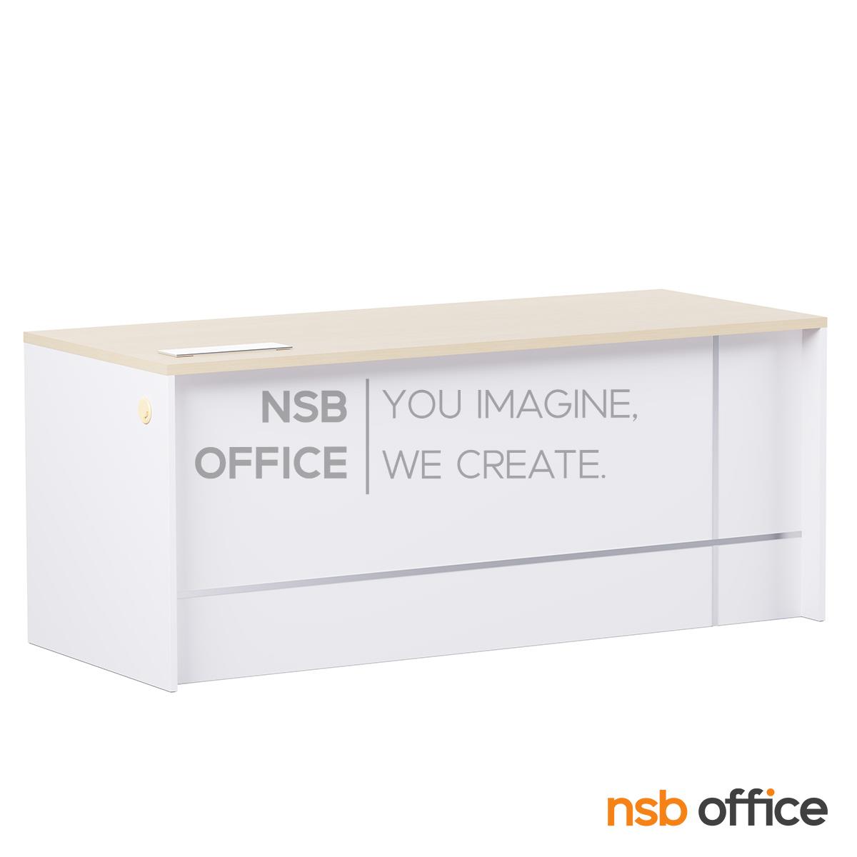 โต๊ะผู้บริหารตัวแอล รุ่น Capello (คาเพลโล่) ขนาด 180W cm.  พร้อมตู้ลิ้นชักล้อเลื่อน และป๊อปอัพ A24A078