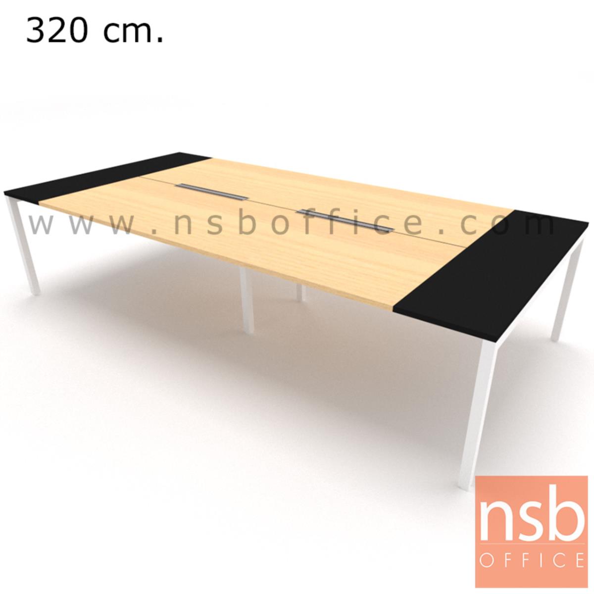 โต๊ะประชุมทรงสี่เหลี่ยม 150D cm. รุ่น NSB-SQ15  พร้อมรางไฟแบบสองทาง รหัส A24A006