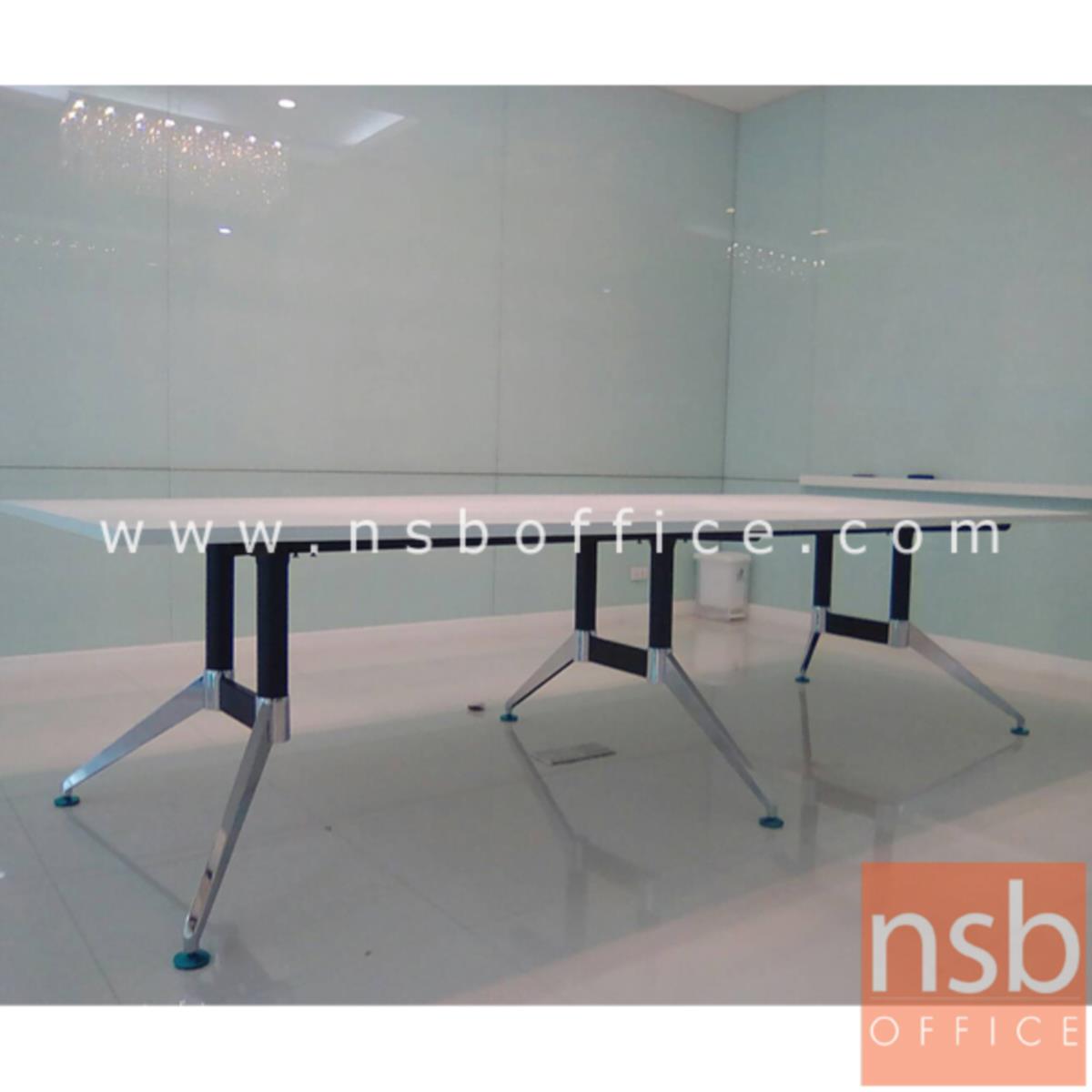 โต๊ะประชุมทรงสี่เหลี่ยม  รุ่น Finch (ฟินช์) ขนาด 360W, 480W cm.  ขาเหล็กทรงหางปลา