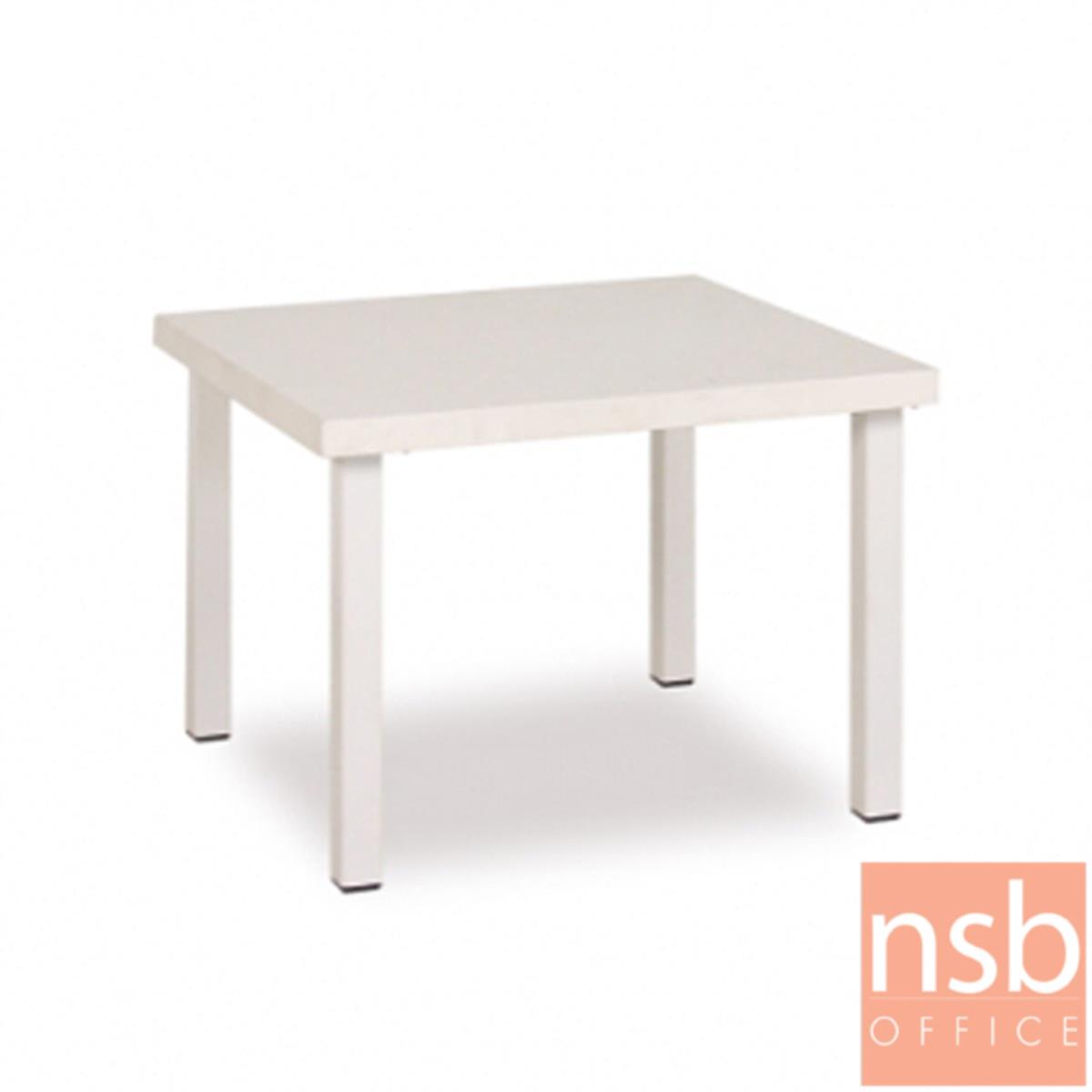โต๊ะกลางไม้ปาร์ติเกิ้ลบอร์ดพ่นสี รุ่น GD-MK ขนาด 60W ,90W cm. ขาเหล็กพ่นสีขาว
