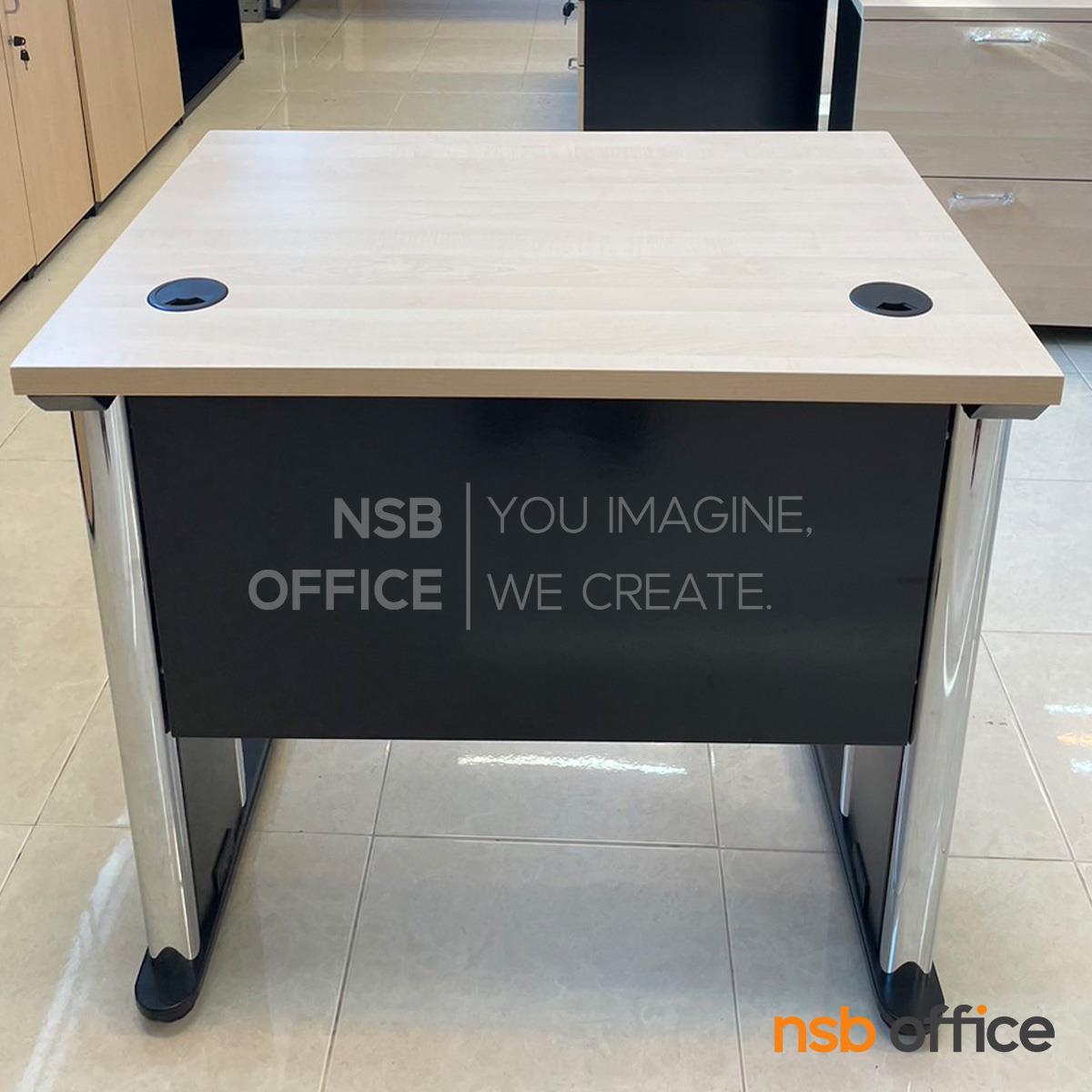 โต๊ะทำงาน บังโป๊ไม้ รุ่น Vader (เวเดอร์) ขนาด 80W ,120W ,150W cm.  ขาเหล็กตัวแอล