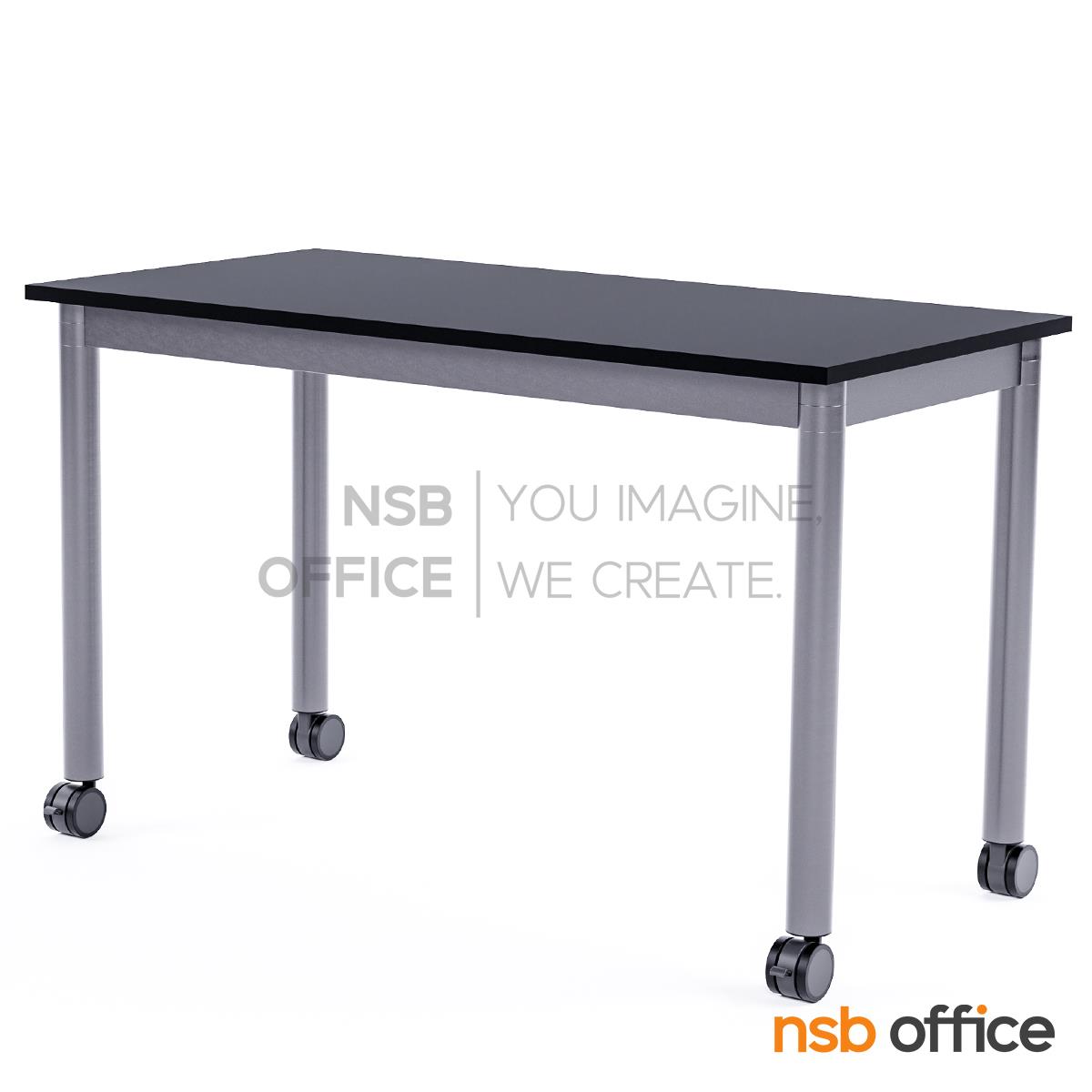 โต๊ะเรียนกิจกรรม สี่เหลี่ยม  รุ่น Barron 80, 100, 120, 150W cm ล้อเลื่อน