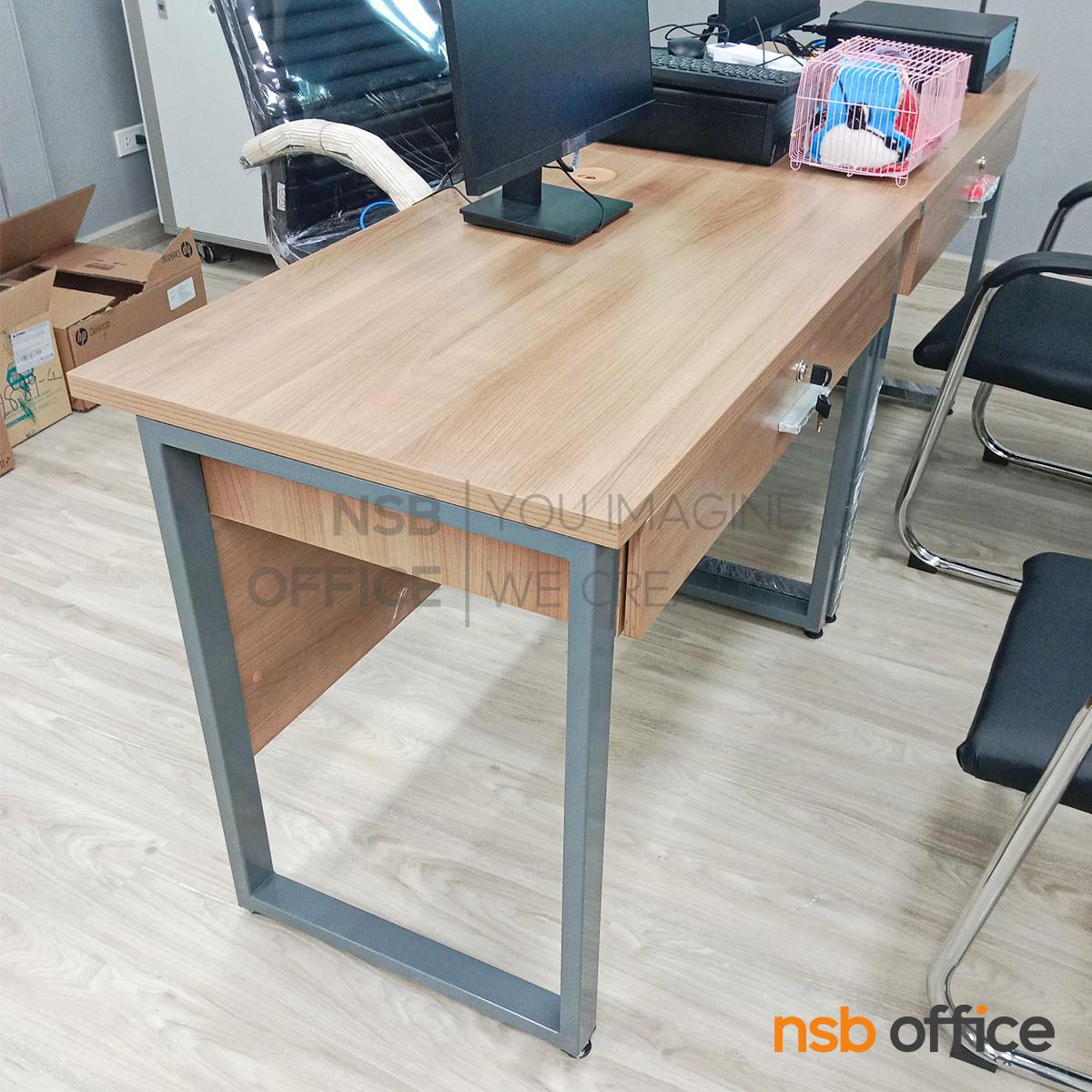 โต๊ะทำงาน 1 ลิ้นชัก รุ่น Marie (มารียา) ขนาด 80W, 100W cm. ขาเหล็ก