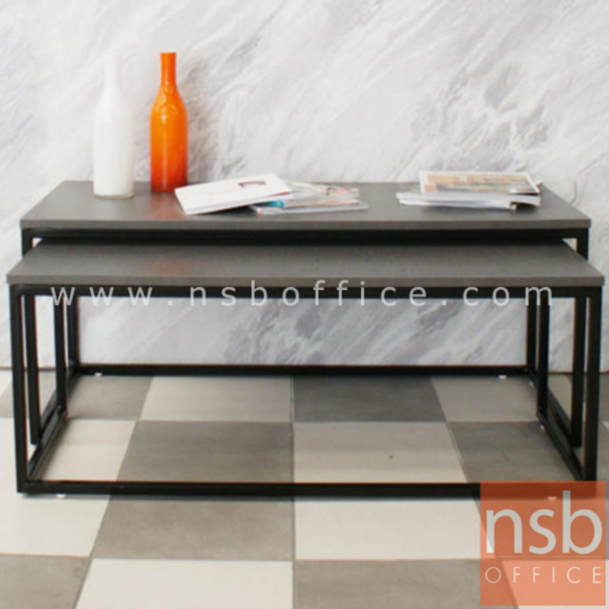 B13A248:โต๊ะข้างไม้ รุ่น VIVID 01 ขาเหล็ก ผลิตสีขาว/สีดำ
