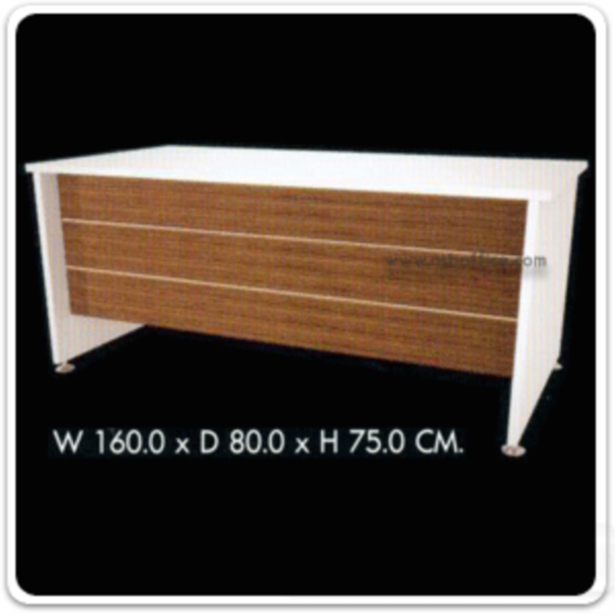 โต๊ะทำงาน รุ่น Trendroad (เทรนโรด) ขนาด 120W ,150W ,160W cm.  สีซีบราโน่-ขาว