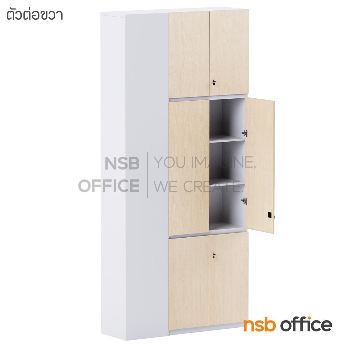 ตู้เอกสารเข้ามุม 6 บานเปิดทึบ รุ่น Ombrelix (ออมเบรลิกซ์) ขนาด 120W*270H cm. เมลามีน