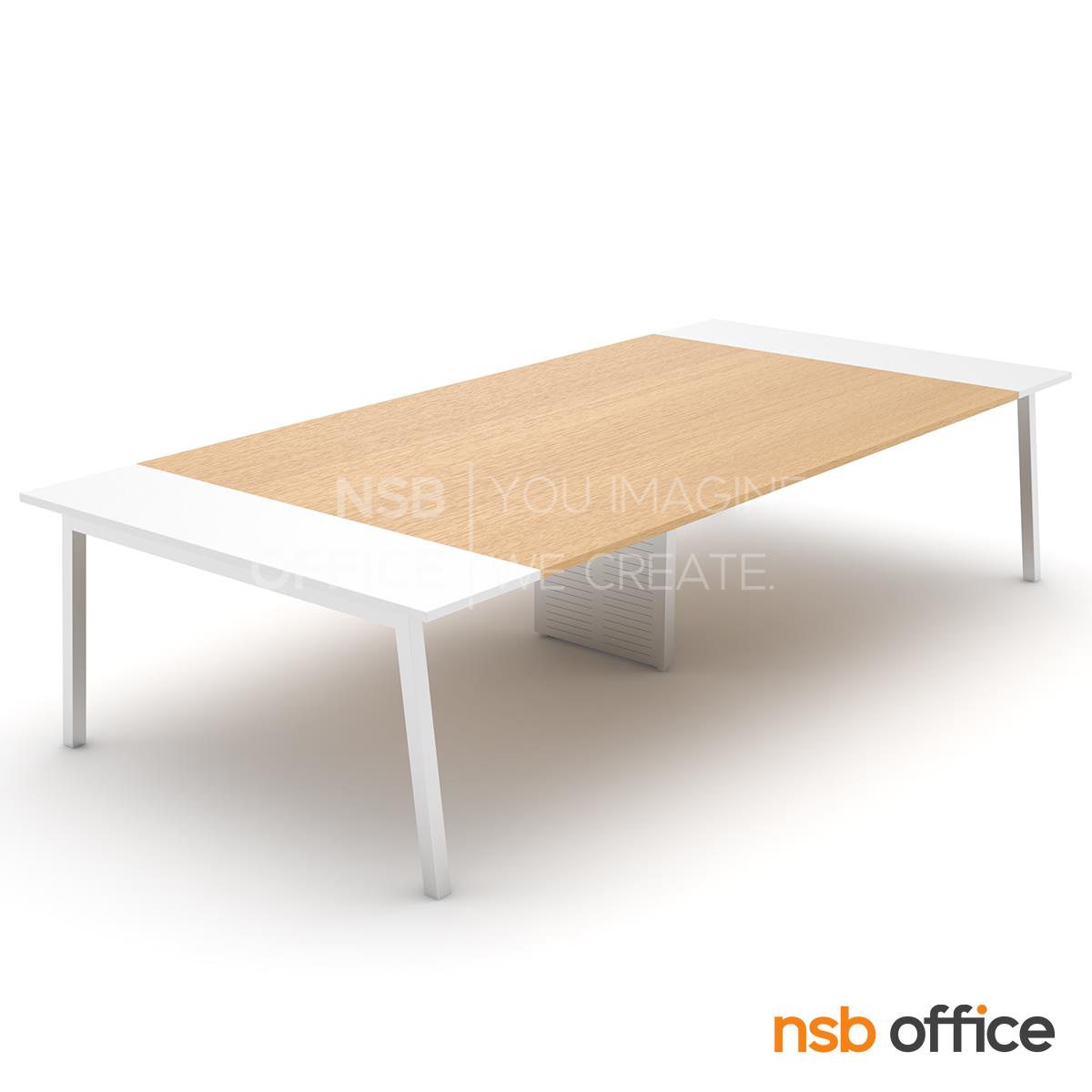 โต๊ะประชุมสี่เหลี่ยมมุมมน รุ่น Slack (สแลค)  150D cm.  ขาเหล็ก