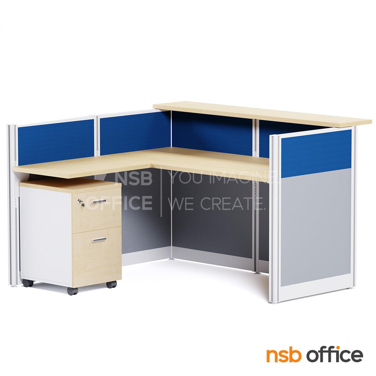 เคาน์เตอร์ตัวแอลสีทูโทน รุ่น Coralix (โคราลิกซ์) ขนาด 160W ,180W cm. พร้อมตู้ลิ้นชักล้อเลื่อน