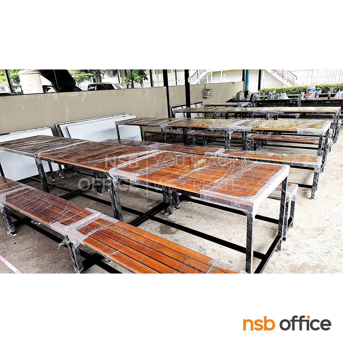 ชุดโต๊ะและเก้าอี้รับประทานอาหารไม้ยางพาราทำสีสักทอง  ขนาด 120W,150W,180W cm.  พร้อมเก้าอี้ 