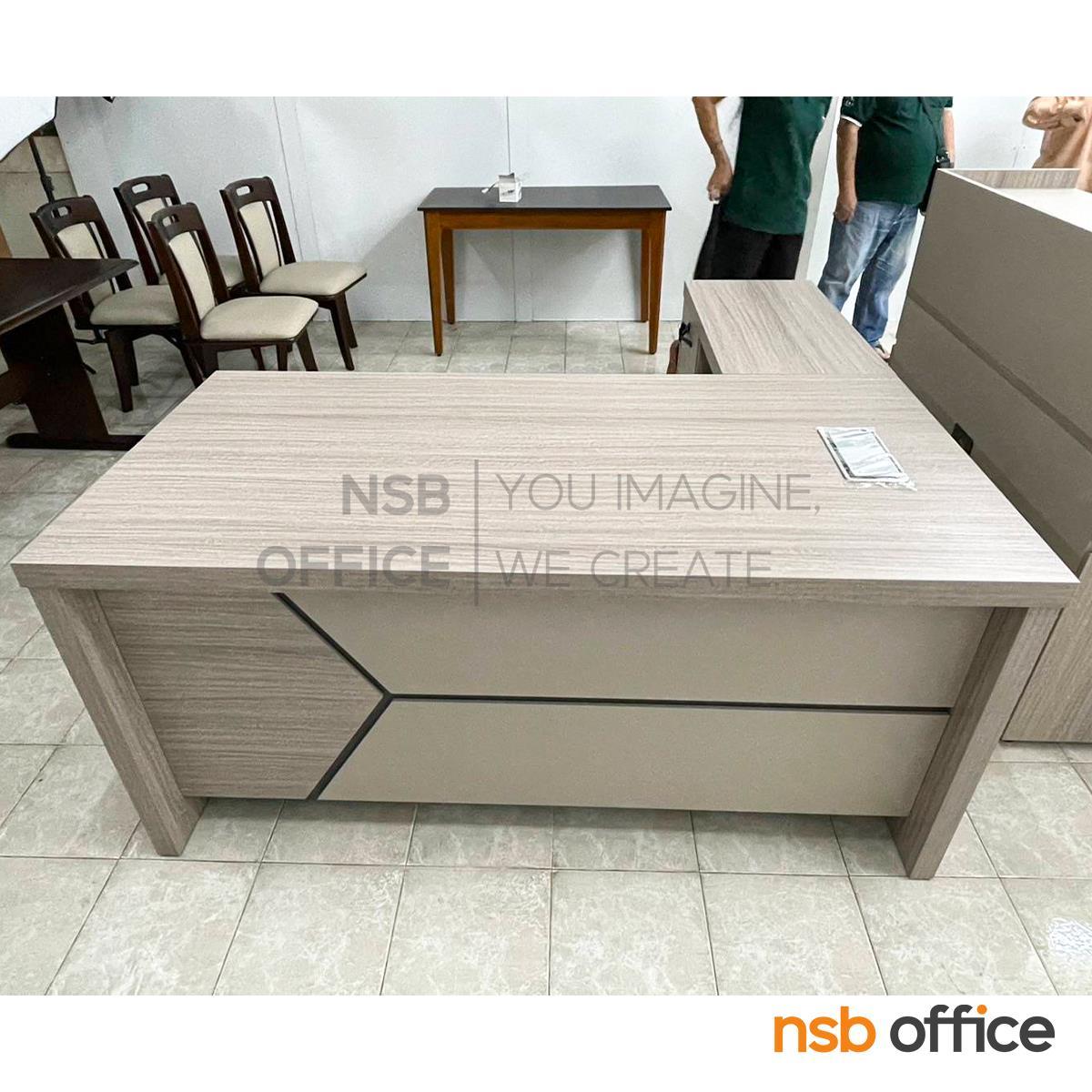 โต๊ะทำงานตัวแอล รุ่น Arnolight (อาร์โนไลท์) 160W, 180W พร้อมตู้ข้างและลิ้นชักล้อเลื่อน